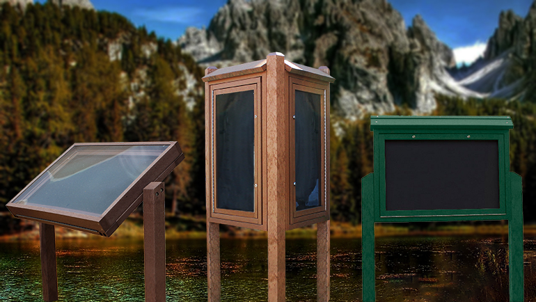 Outdoor Message Centers with Legs or Wall Mount Outdoor Message Centers with Legs or Wall Mount