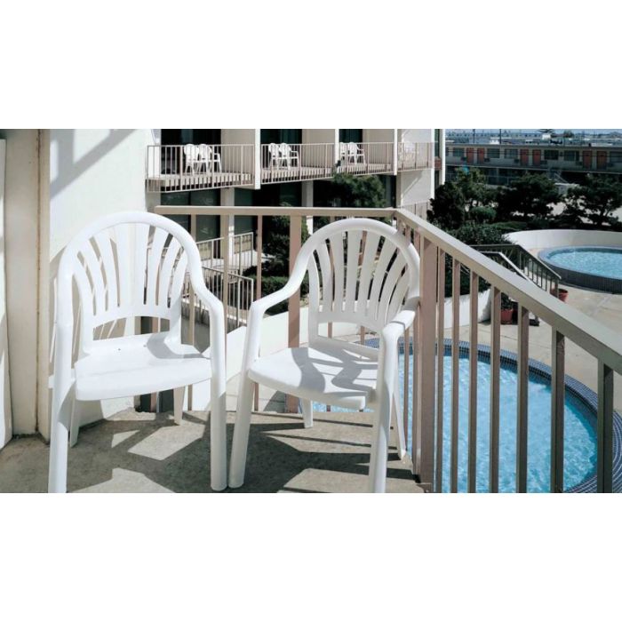 Pacific Fanback Stacking Armchair