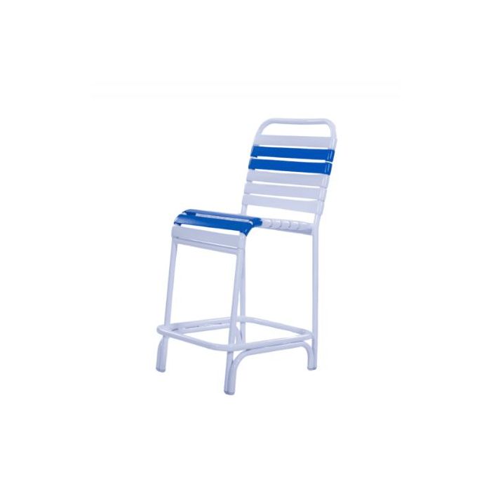 Aruba Strap Bar Stool with Round Aluminum Frame