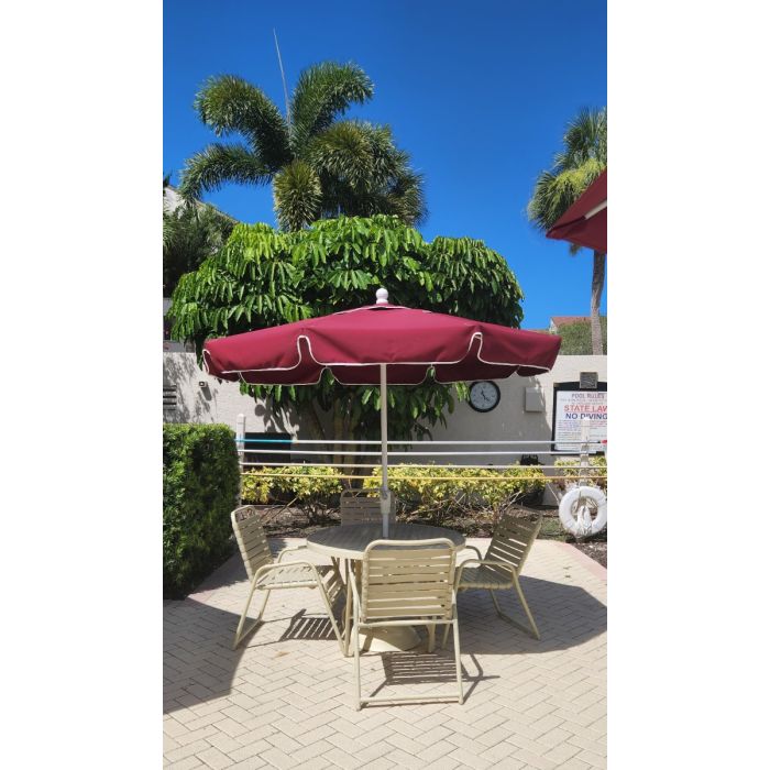 Aruba Strap Dining Chair with Round Aluminum Frame