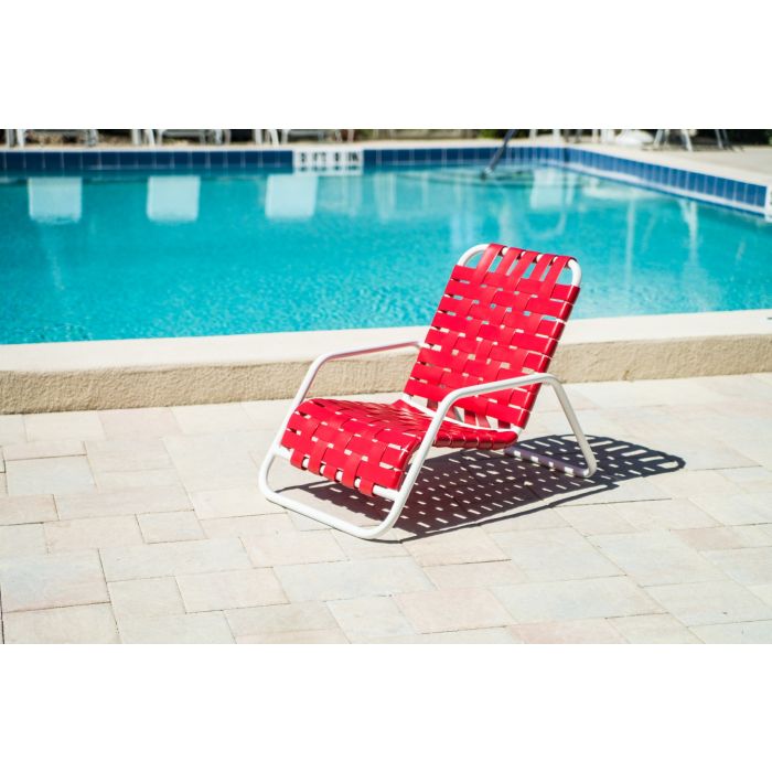 Aruba Strap Sand Chair with Round Aluminum Frame