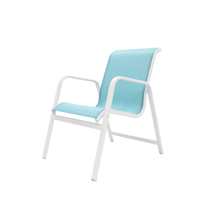Bonaire Sling Dining Chair with Flat Aluminum Frame
