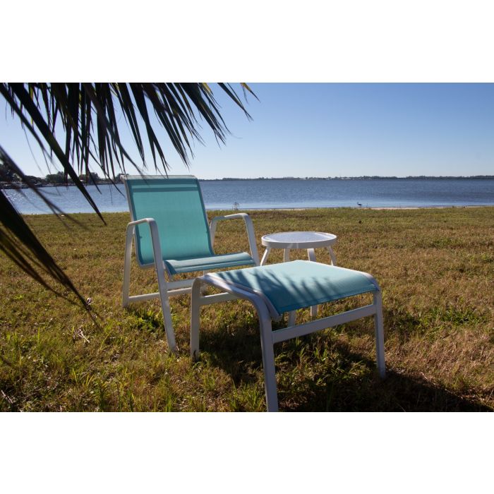 Bonaire Sling Dining Chair with Flat Aluminum Frame