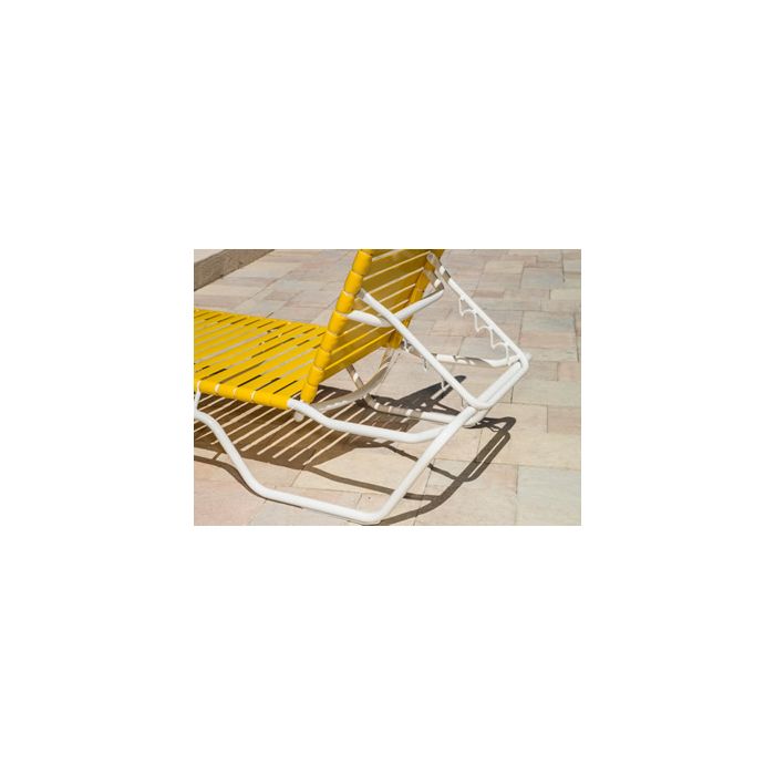 Aruba Strap Chaise Lounge without Arms with Round Aluminum Frame