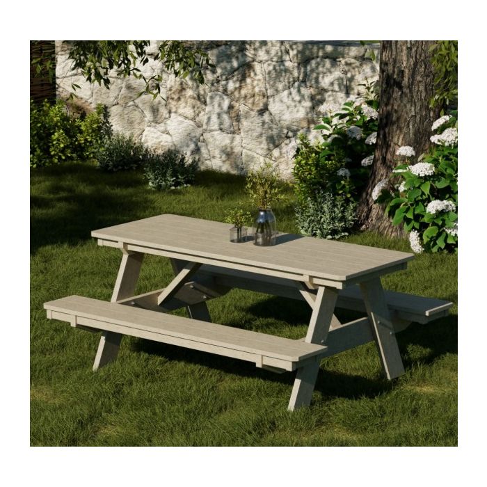Heritage 72" Picnic Table with Attached Benches