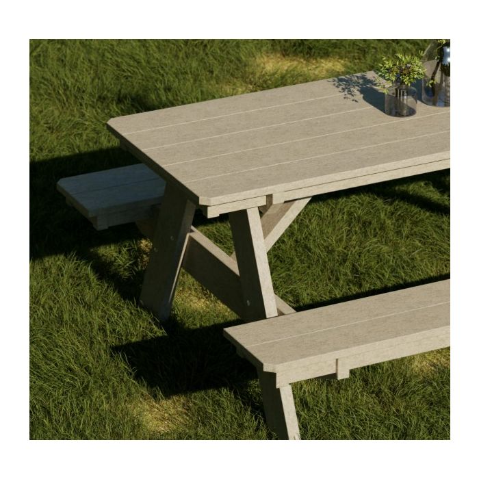 Heritage 72" Picnic Table with Attached Benches