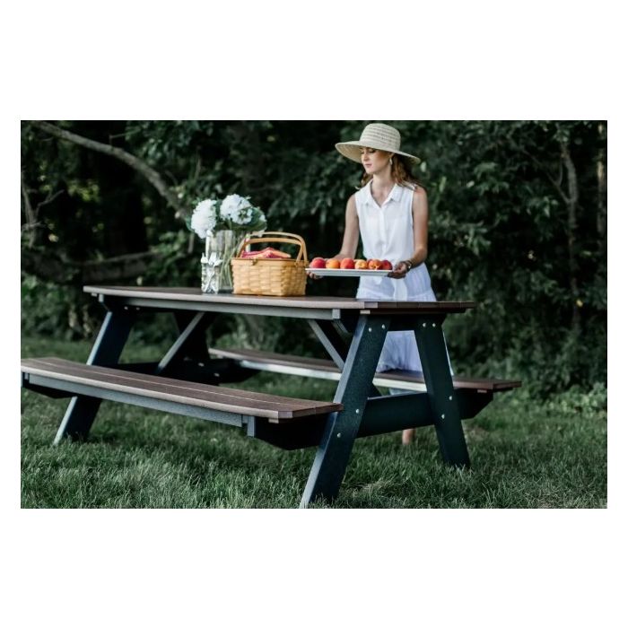 Heritage 72" Picnic Table with Attached Benches