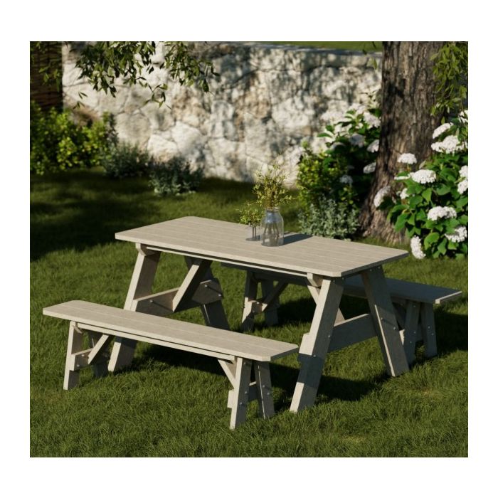 Heritage 72" Picnic Table with Detached Benches