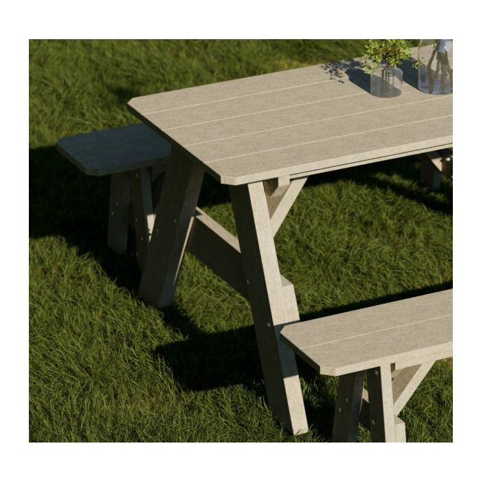 Heritage 72" Picnic Table with Detached Benches
