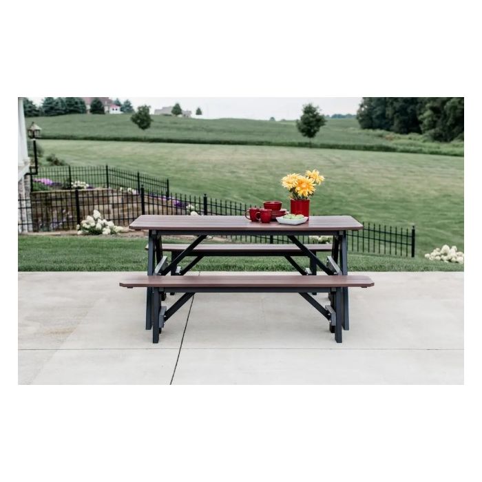 Heritage 72" Picnic Table with Detached Benches