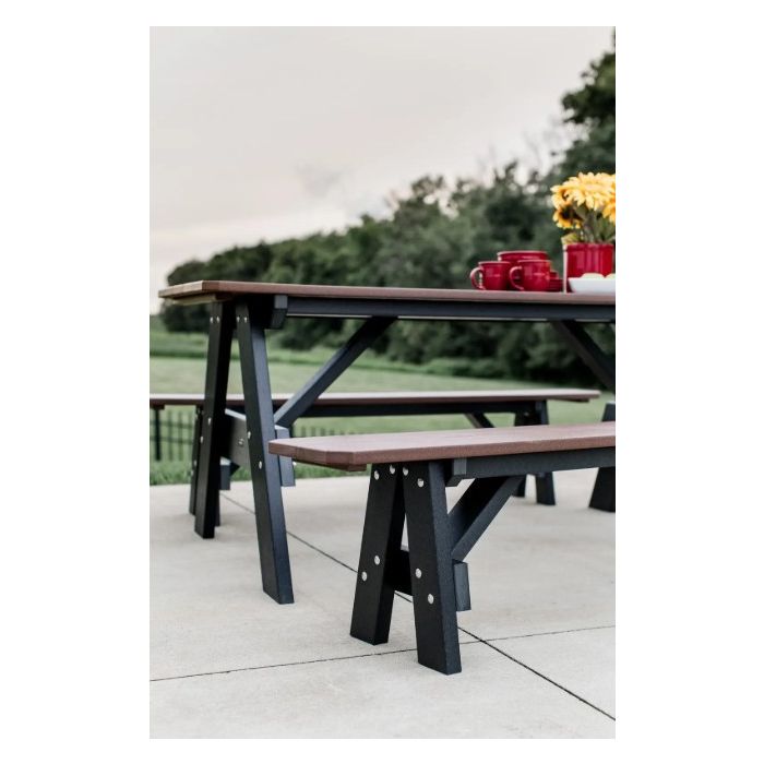Heritage 72" Picnic Table with Detached Benches