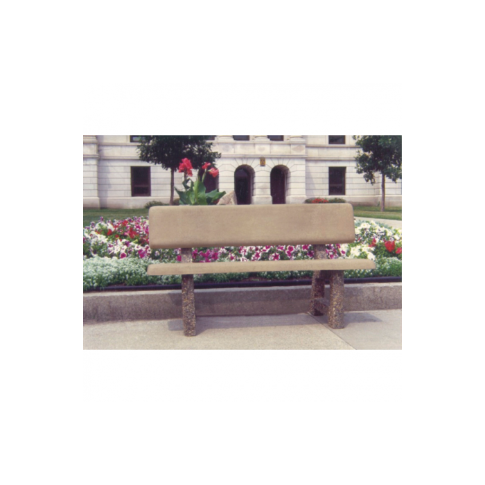 PB Series Lakeside Concrete Bench with Back