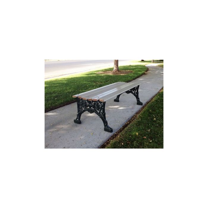 Renaissance Backless Bench with Aluminum Slat Seat