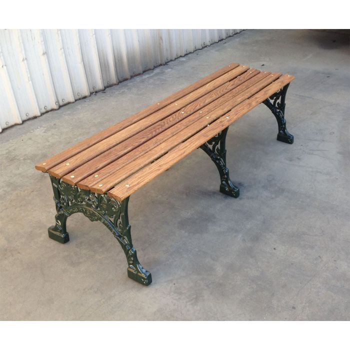 Renaissance Backless Bench with Wood Slat Seat