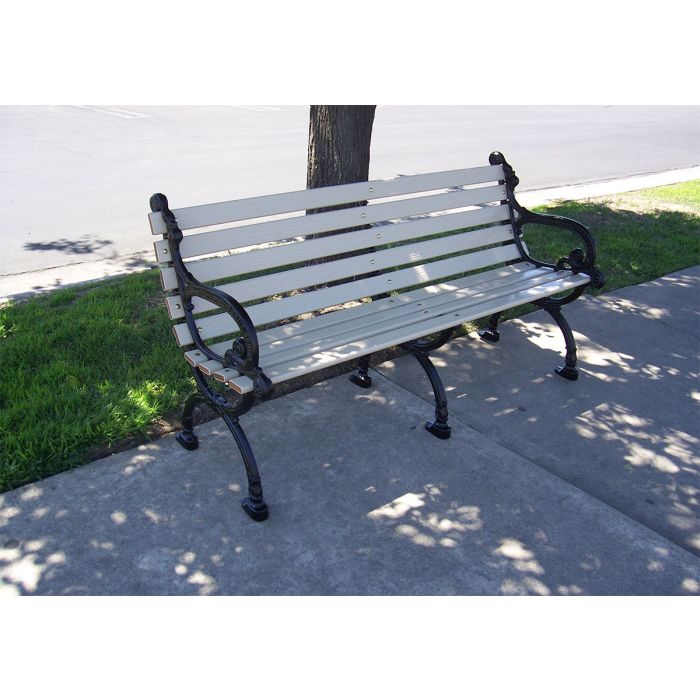 Victorian Bench with Aluminum Slat Seat and Back