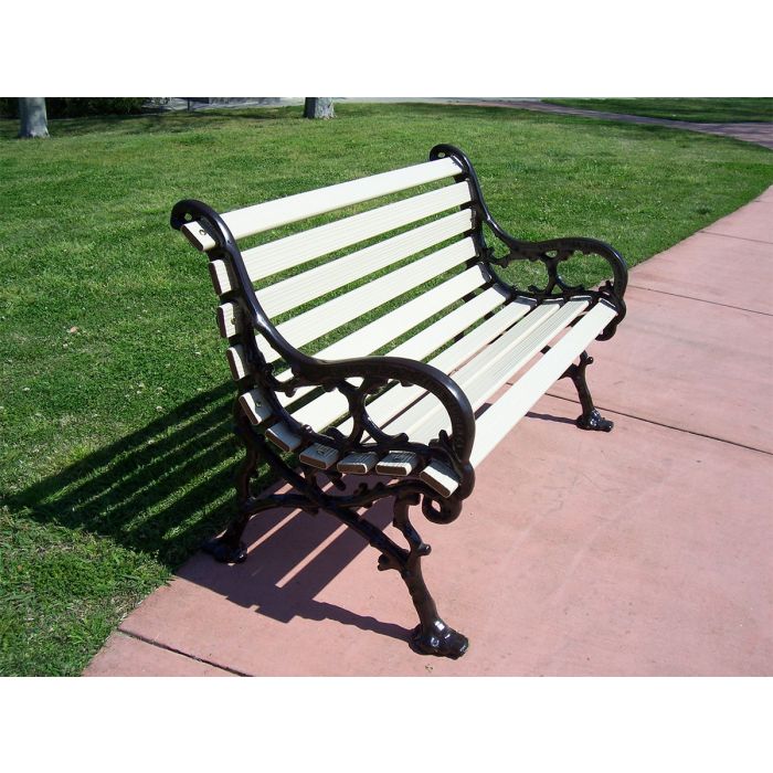 Woodland Bench with Aluminum Slat Seat and Back