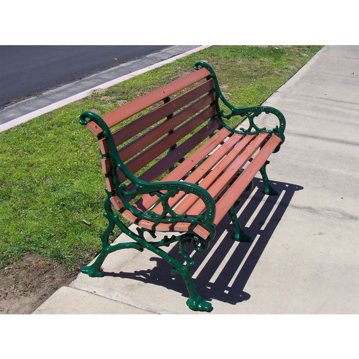 Woodland Bench with Recycled Plastic Slat Seat and Back