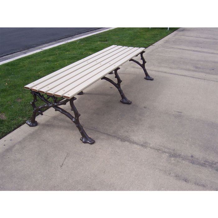 Woodland Backless Bench with Aluminum Slat Seat