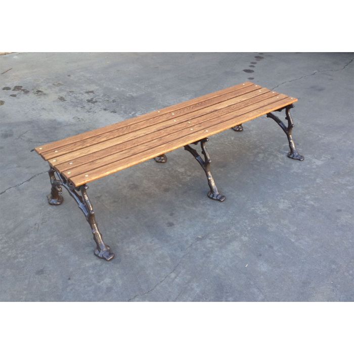 Woodland Backless Bench with Wood Slat Seat