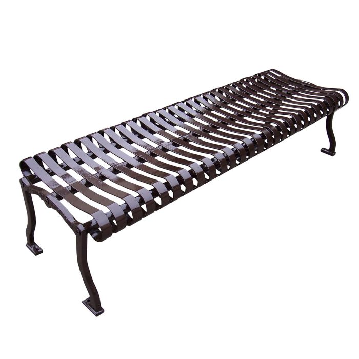 Iron Valley Backless Bench with Strap Steel Seat