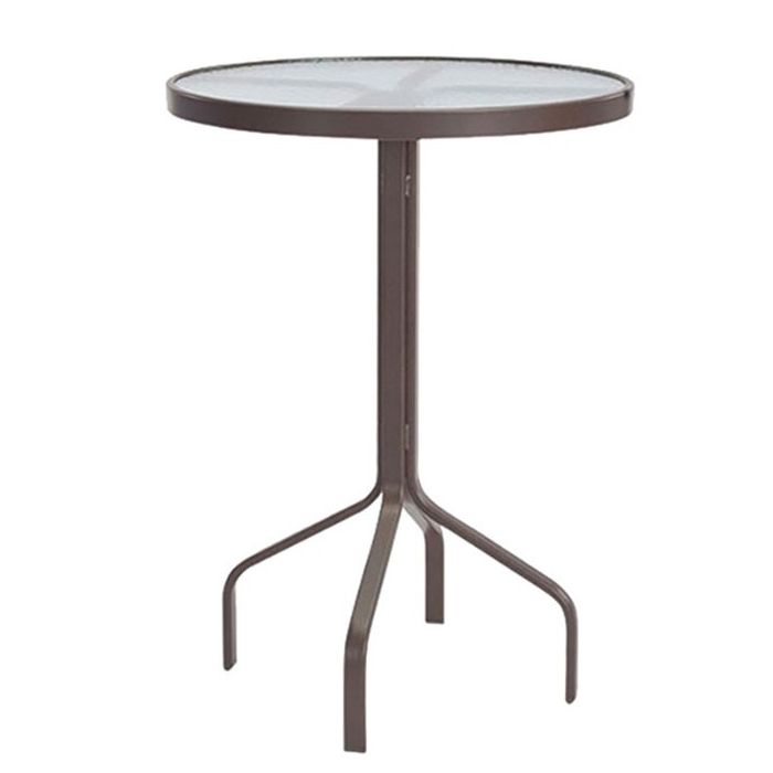 Round Acrylic Top Bar Table with Flat Tube Frame