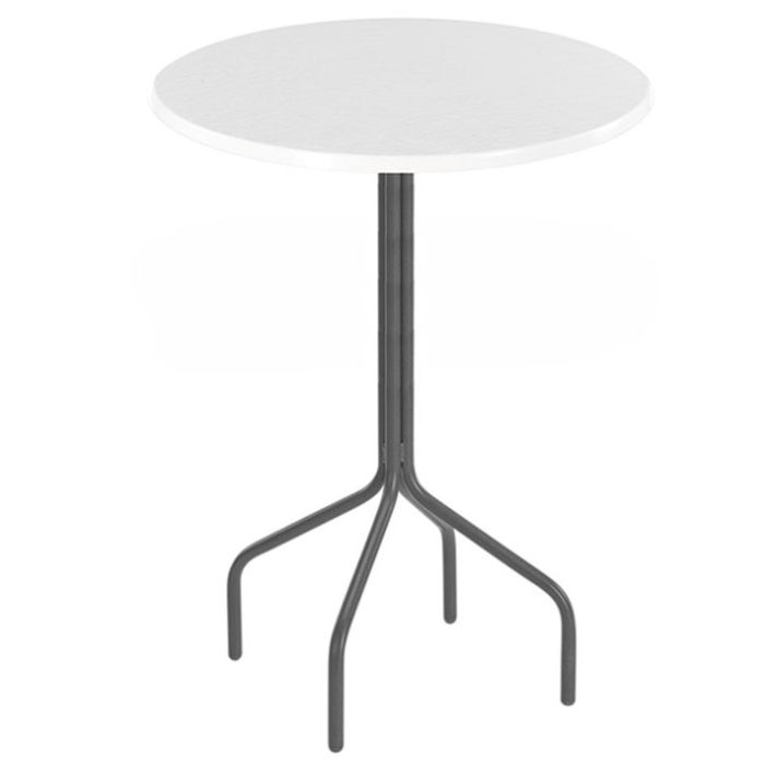 Round Fiberglass Top Bar Table with Round Tube Base
