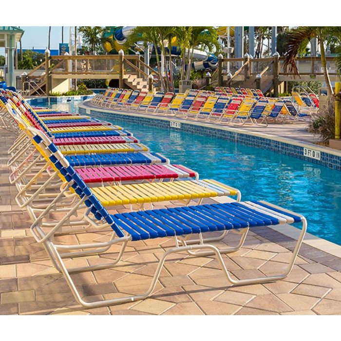 Country Club 14" Single Strap Chaise Lounge, Without Arms