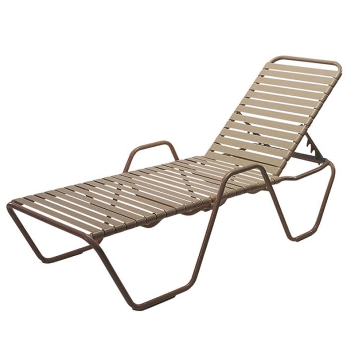 Country Club 14" Single Strap Chaise Lounge, Without Arms