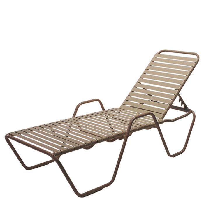 Country Club 14" Single Strap Chaise Lounge, With Arms