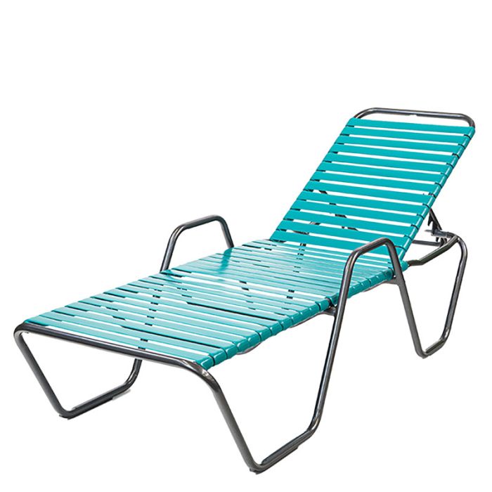 Country Club 14" Single Strap Chaise Lounge, With Arms