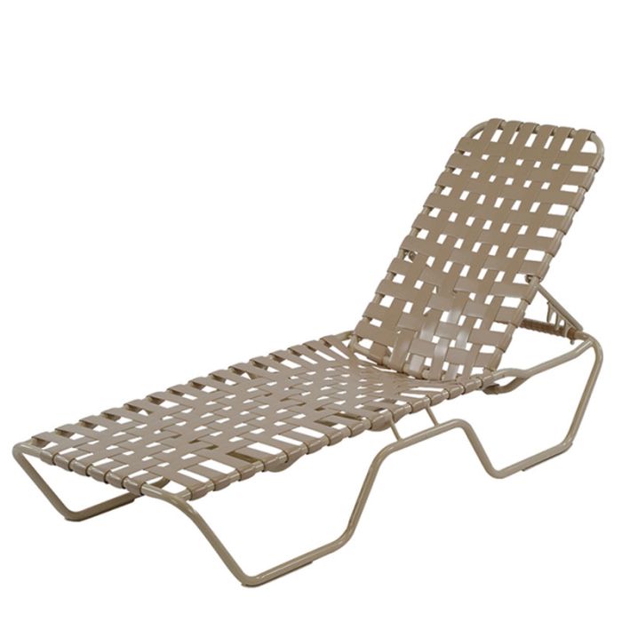 Country Club 14" Cross Strap Chaise Lounge, Without Arms