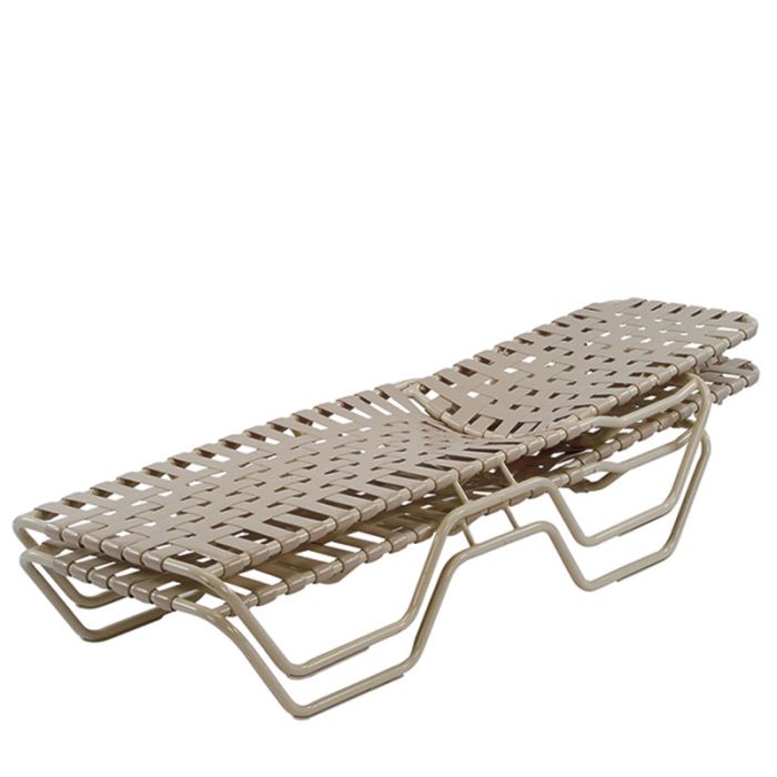 Country Club 14" Cross Strap Chaise Lounge, Without Arms