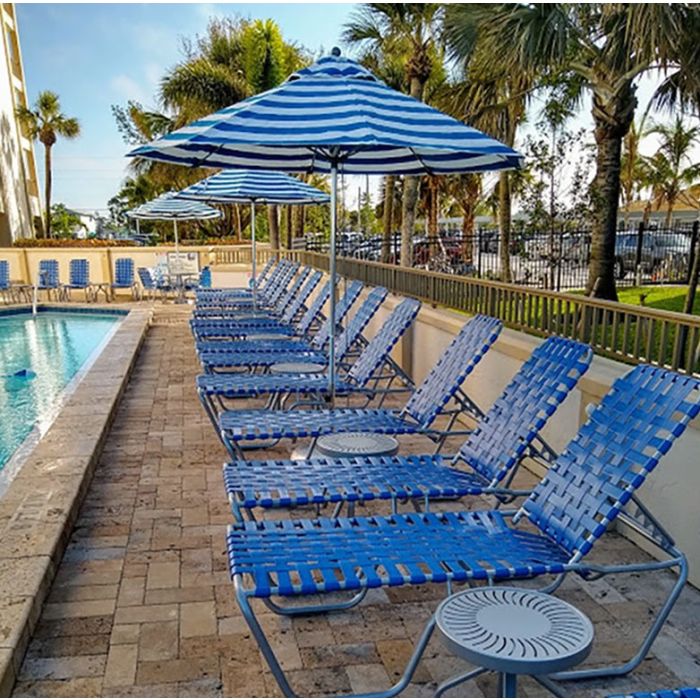 Neptune Strap Chaise Lounge with Aluminum Frame