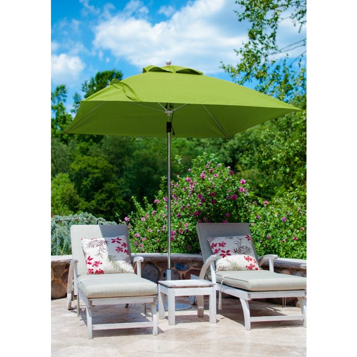 Monterey Collection Square Fiberglass Market Umbrella