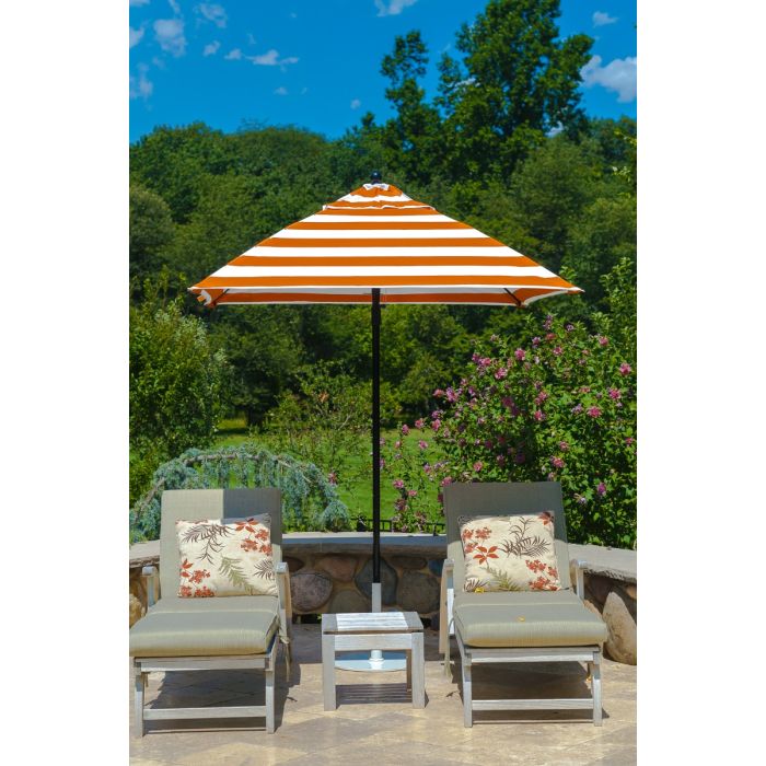 Monterey Collection Square Fiberglass Market Umbrella