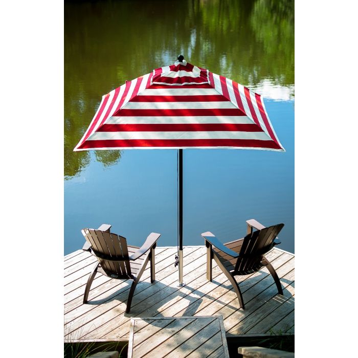 Monterey Collection Square Fiberglass Market Umbrella