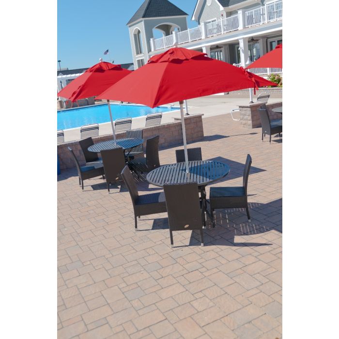Monterey Collection Square Fiberglass Market Umbrella