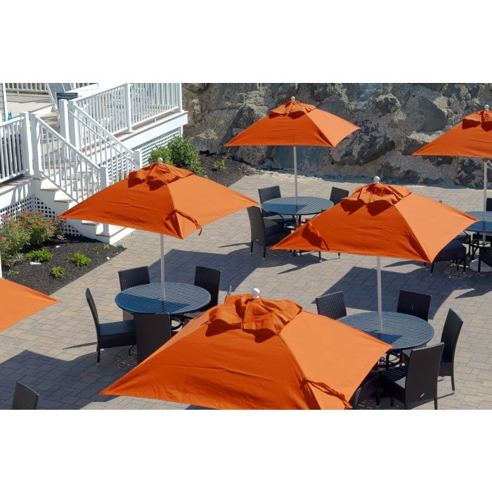 Monterey Collection Square Fiberglass Market Umbrella