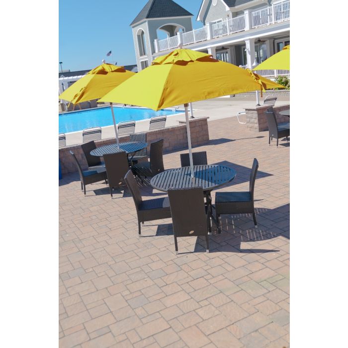 Monterey Collection Square Fiberglass Market Umbrella