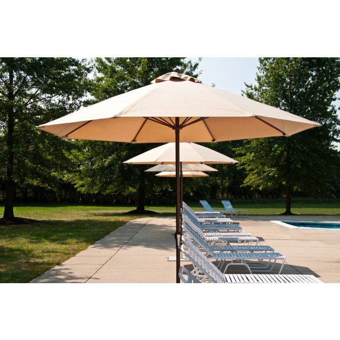 Monterey Collection Octagon Fiberglass Market Umbrella