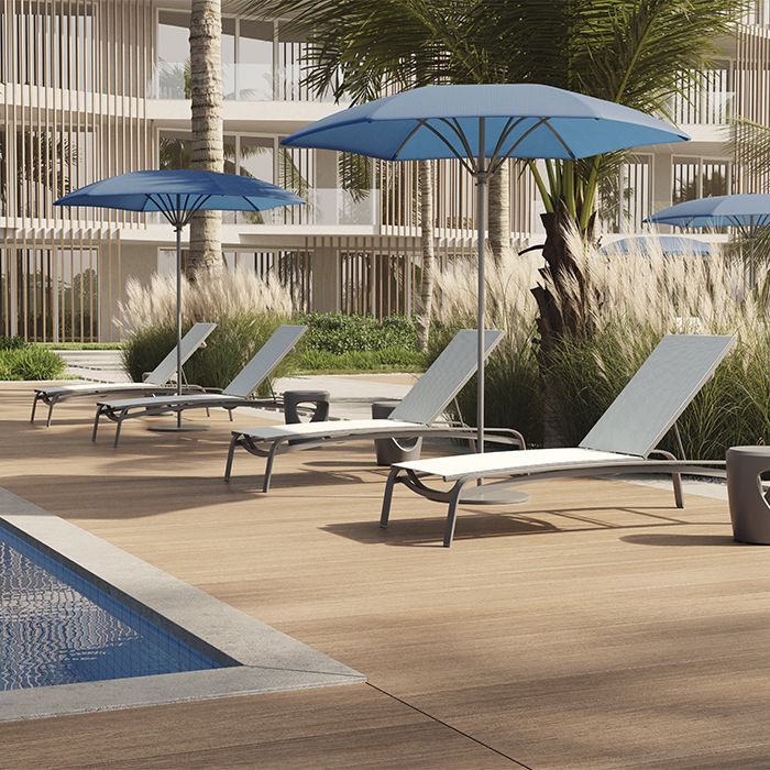 Laguna Beach Relaxed Sling Aluminum Stackable Chaise Lounge