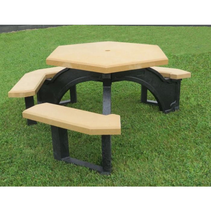 Hex Tables, w/ Black Legs
