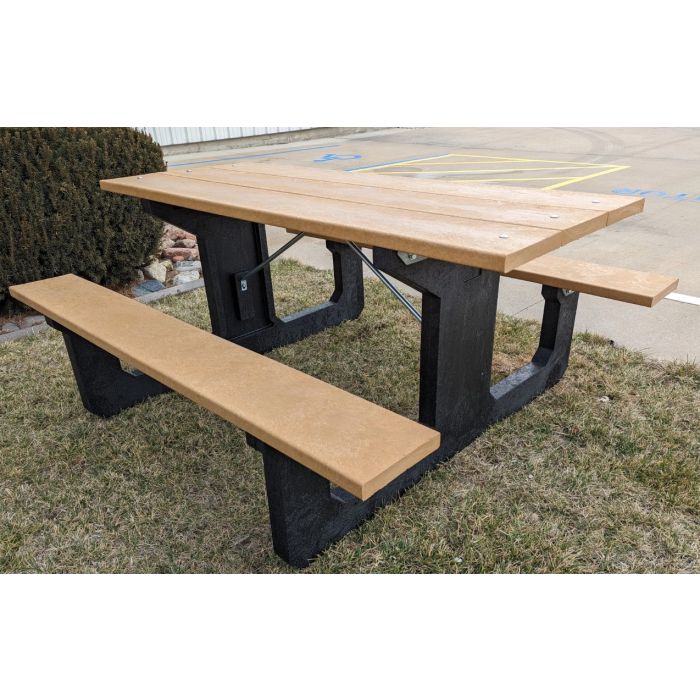 Walk Thru Picnic Tables, w/ Black Legs