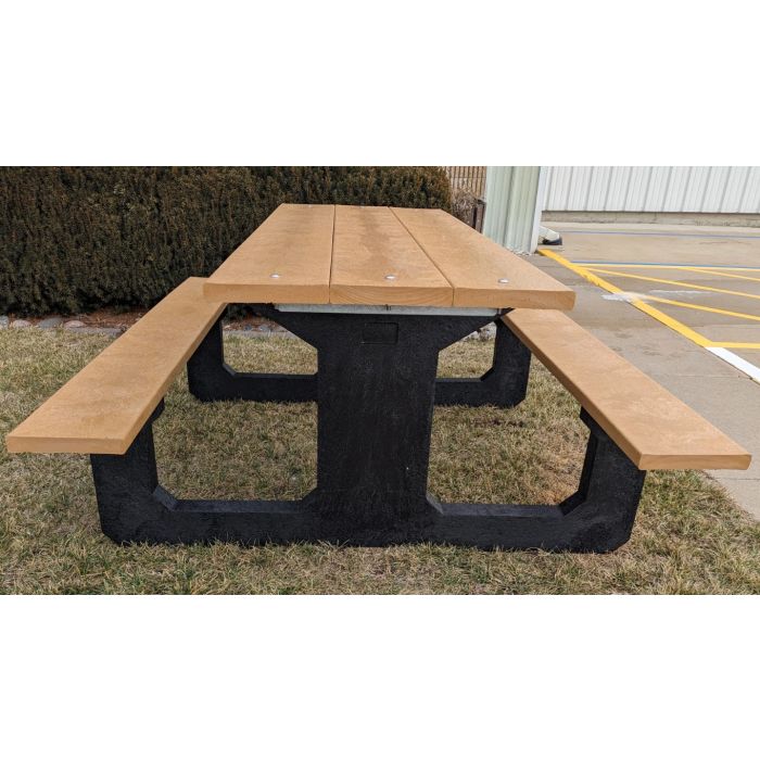 Walk Thru Picnic Tables, w/ Black Legs