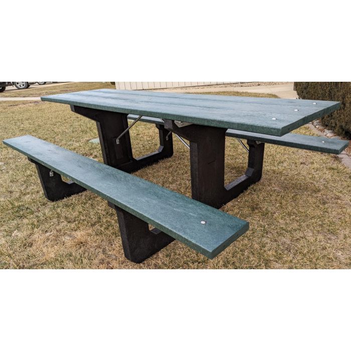 Walk Thru Picnic Tables, w/ Black Legs