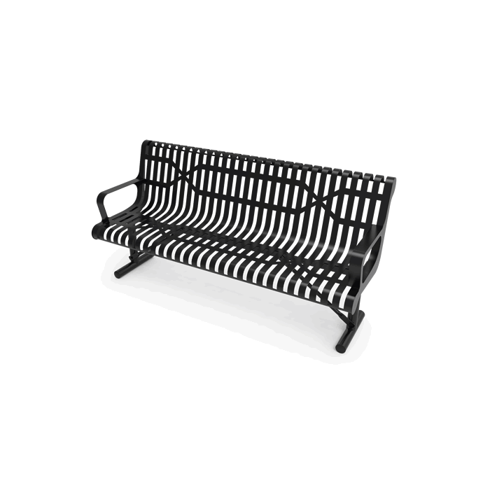 Rivendale Contour Bench with Back and Arm