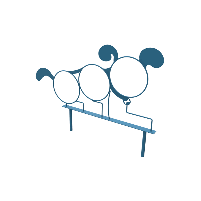 Dog Shaped Three Hoop Jump