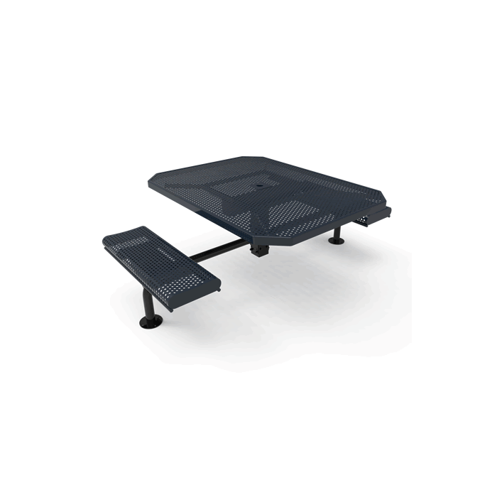 Rivendale Octagon Nexus Pedestal Table with Rolled Seats - ADA Accessible