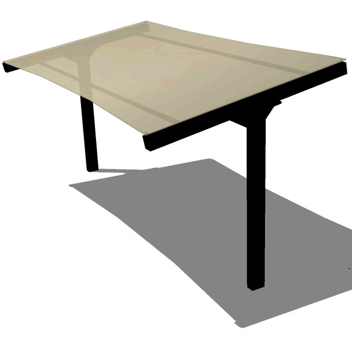 T-Post with Single Slope Roof