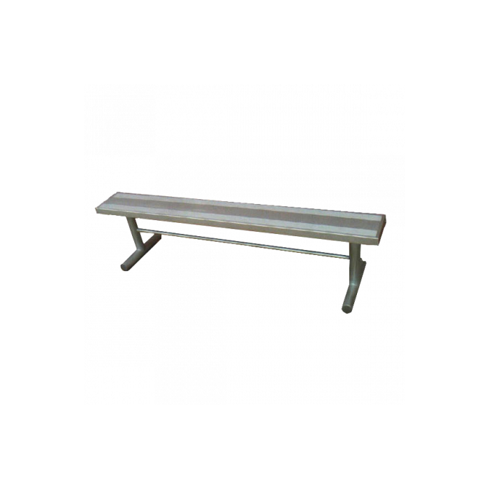 Portable Backless Bench with Aluminum Plank Seat